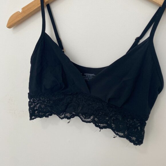 Commando Black Stretchy Lace Bra Size Small/Medium - Picture 3 of 4